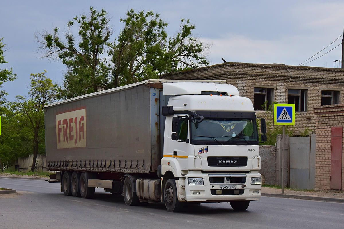 Московская область, № Е 345 АТ 136 — КамАЗ-5490-S5(87)