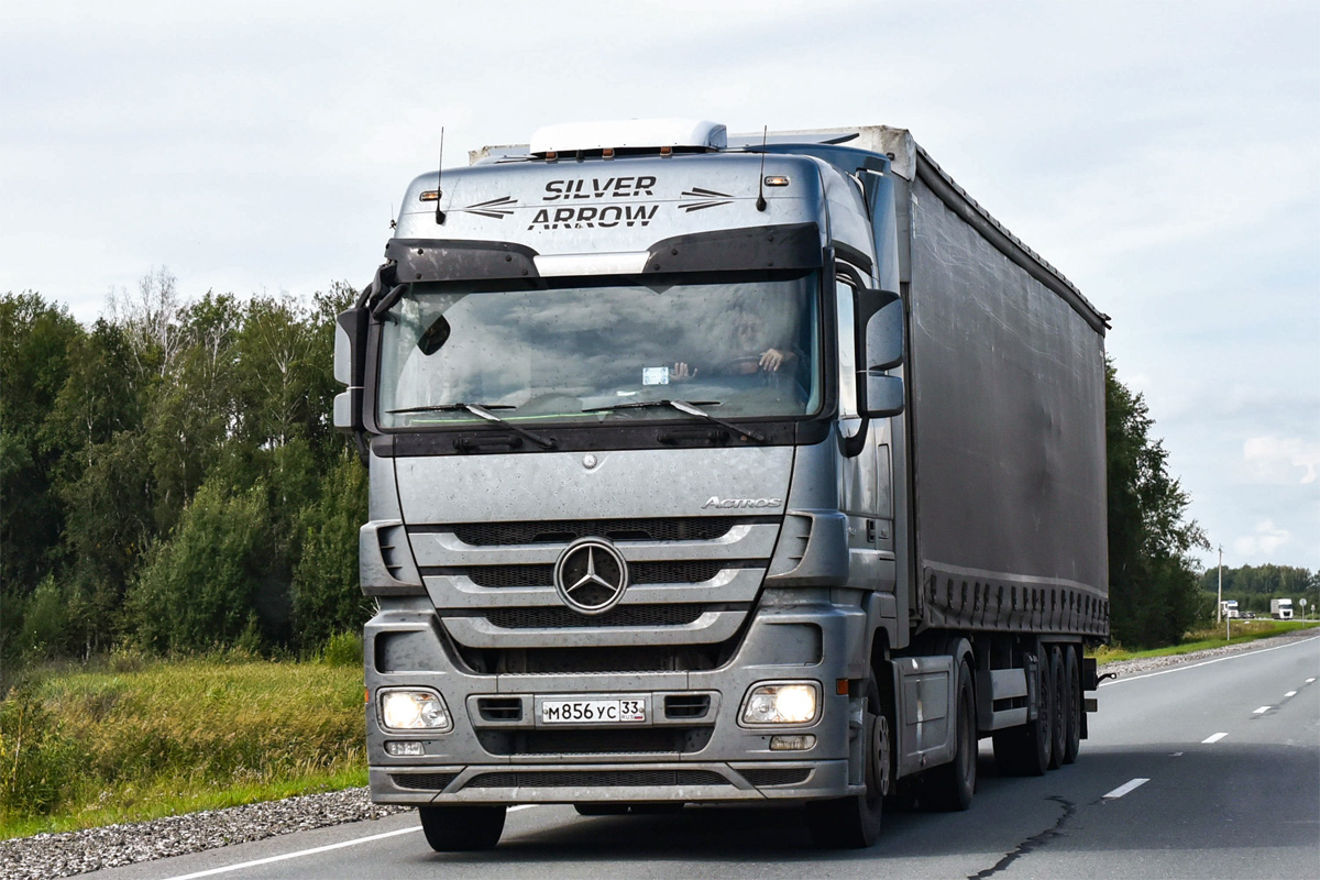 Владимирская область, № М 856 УС 33 — Mercedes-Benz Actros ('2009) 1844; Mercedes-Benz Actros ('2009) "Silver Arrow" (Новосибирская область)