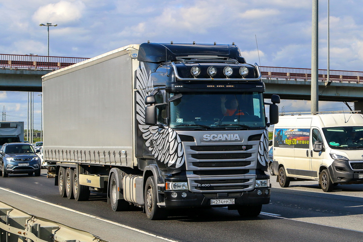 Карелия, № М 274 РР 10 — Scania ('2013) R400; Scania ('2013) R400 "Black Griffin" (Ленинградская область)