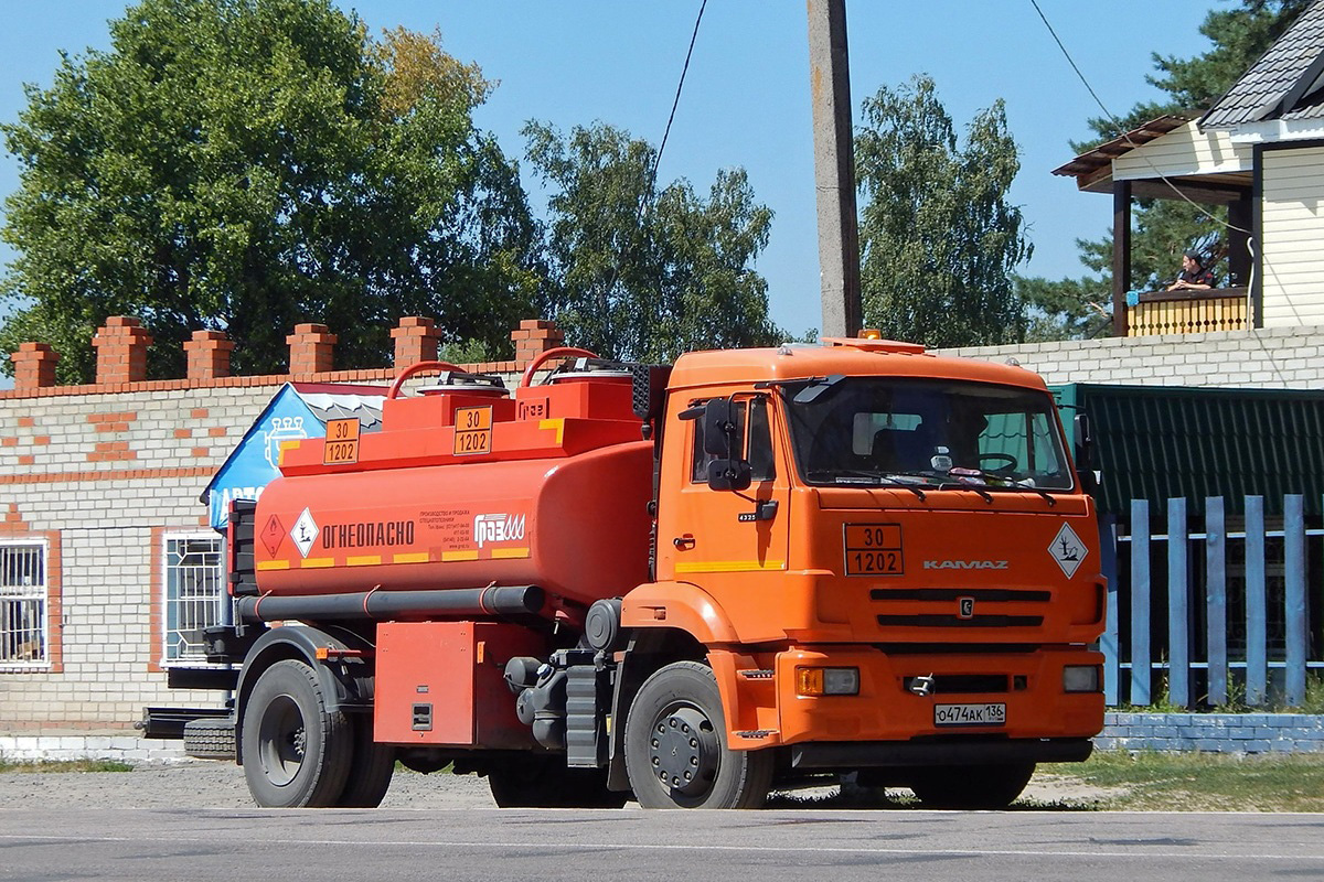 Воронежская область, № О 474 АК 136 — КамАЗ-43253 (общая модель)