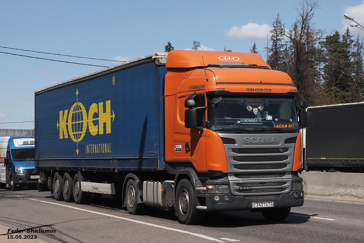 Новгородская область, № С 343 ТА 53 — Scania ('2013) R440