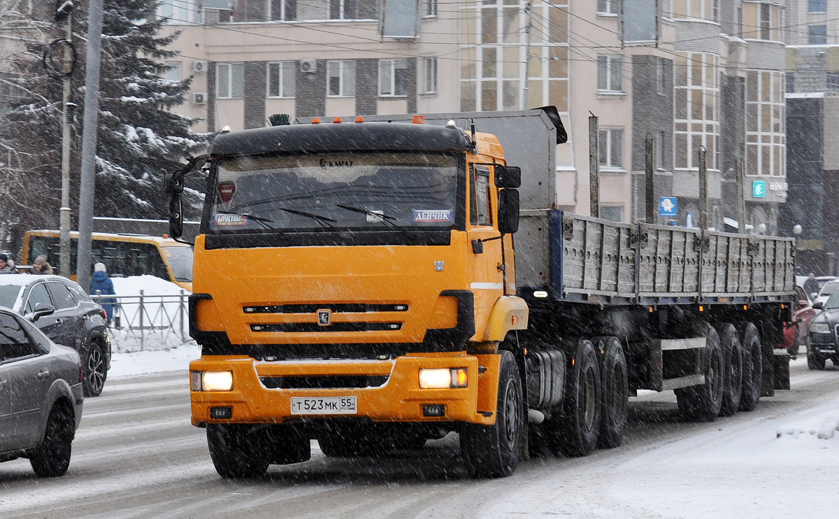 Омская область, № Т 523 МК 55 — КамАЗ-65116-A4(23)