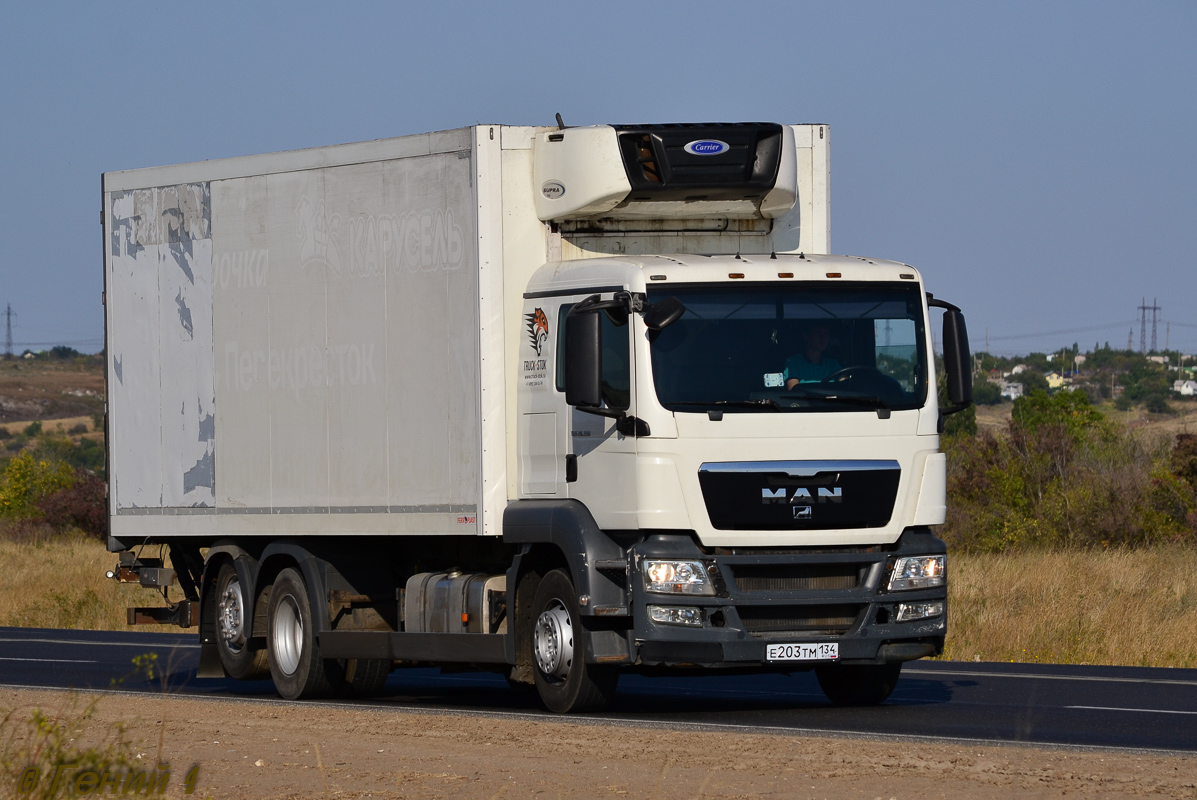 Волгоградская область, № Е 203 ТМ 134 — MAN TGS 26.350