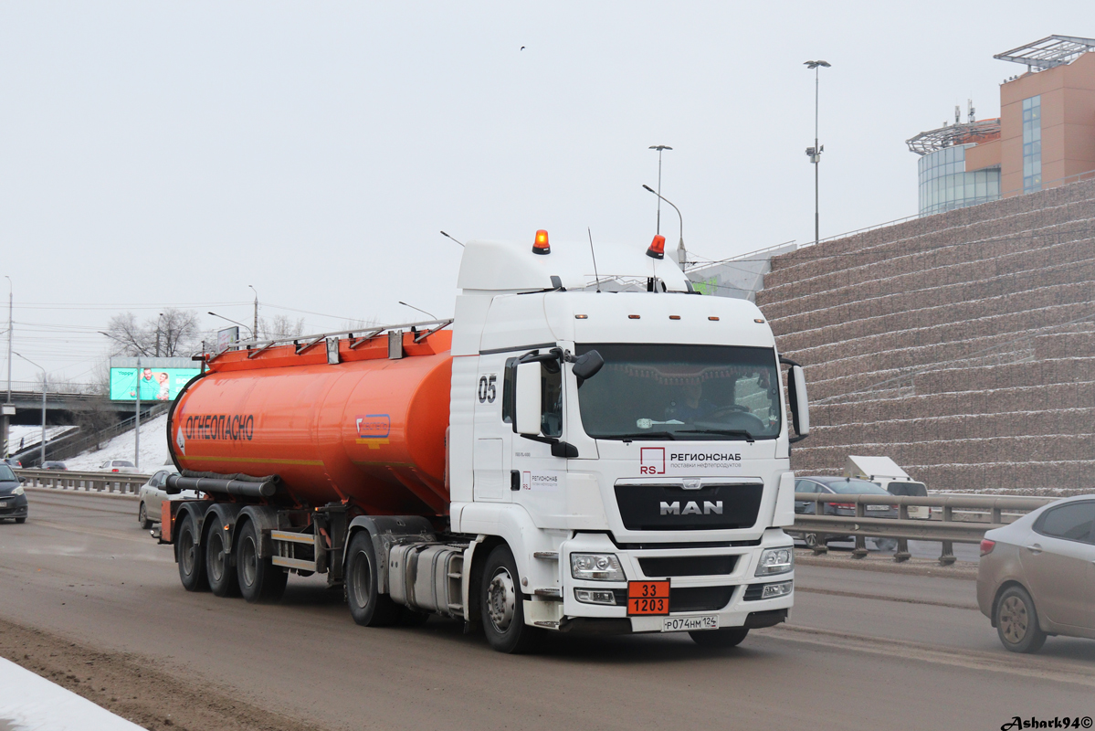 Красноярский край, № Р 074 НМ 124 — MAN TGS 19.400
