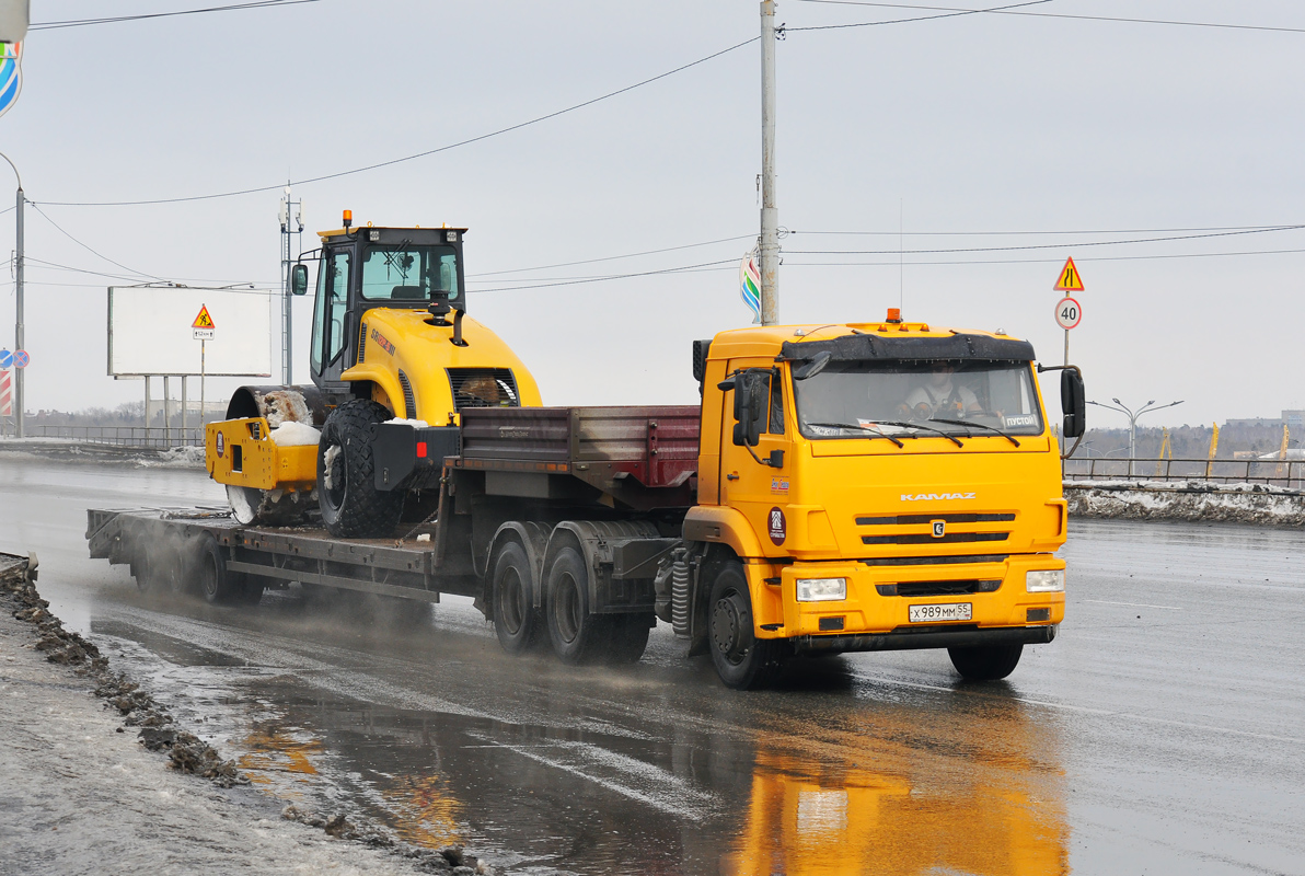 Омская область, № Х 989 ММ 55 — КамАЗ-65116-A5(48); Омская область — Новая спецтехника