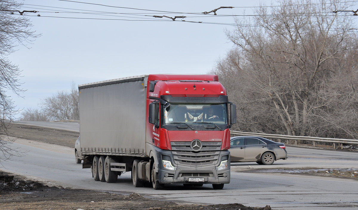 Нижегородская область, № Х 802 СК 152 — Mercedes-Benz Actros '18 1845 [Z9M]