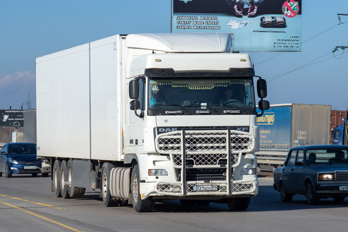 Жетысуская область, № 721 ADO 19 — DAF XF95 FT