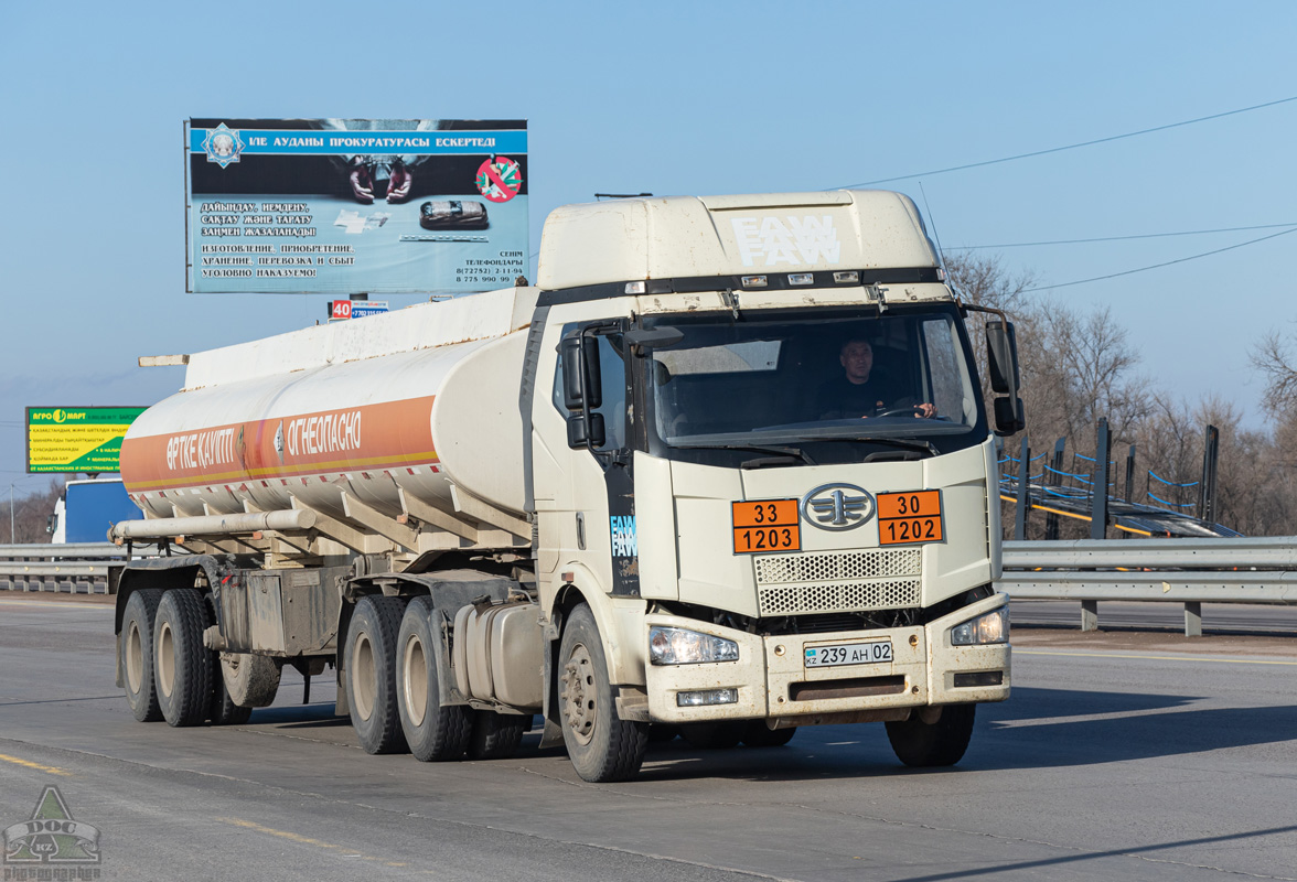 Алматы, № 239 AH 02 — FAW J6 CA4250