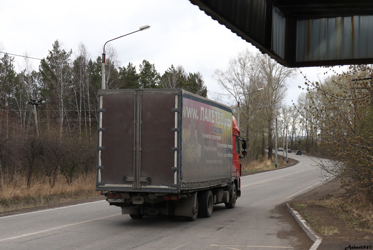 Омская область, № Т 348 КА 55 — DAF XF105 FAS
