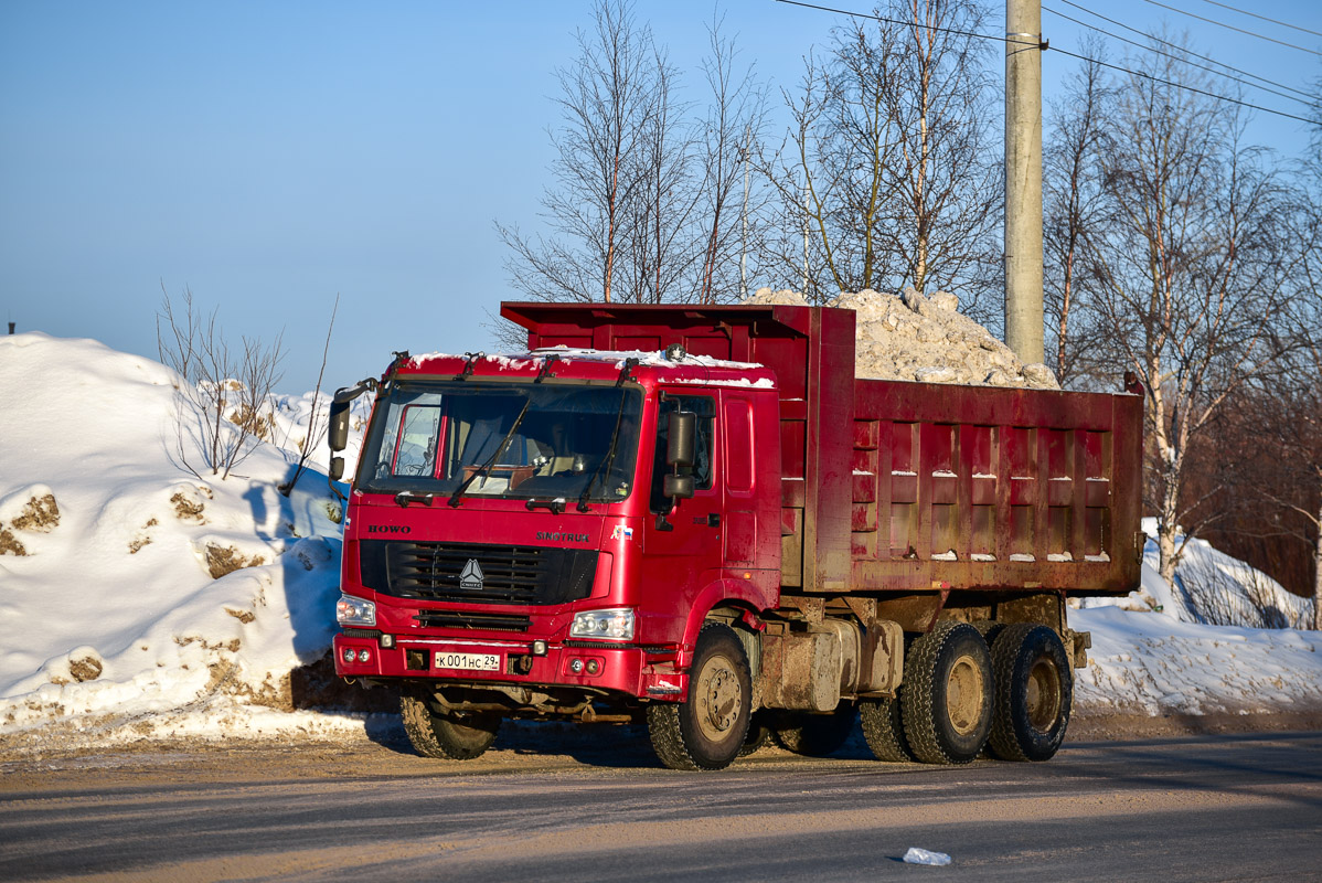 Архангельская область, № К 001 НС 29 — Howo HW ZZ3327