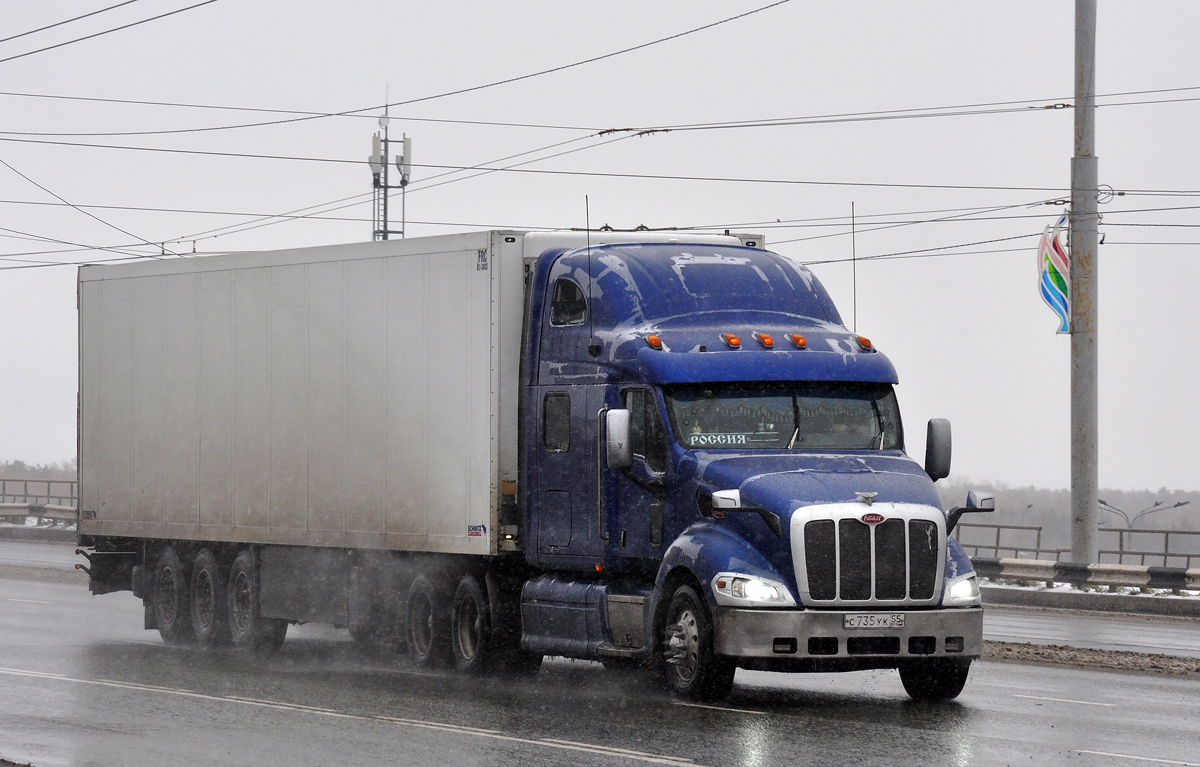 Омская область, № С 735 УК 55 — Peterbilt 387