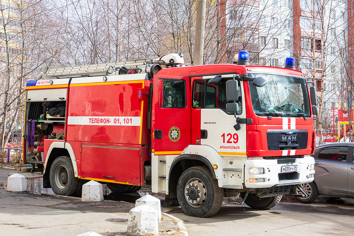 Архангельская область, № 129 — MAN TGM 18.290