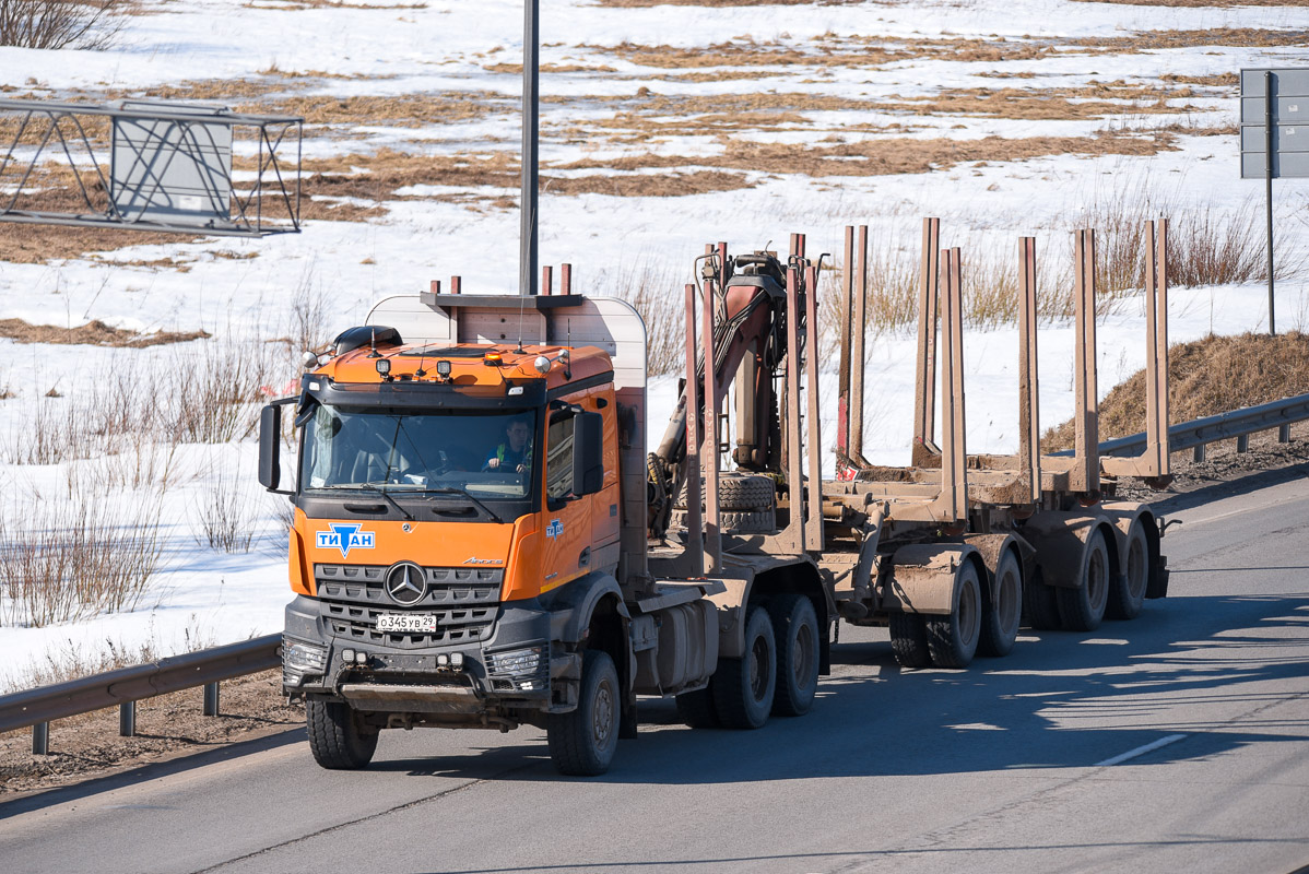 Архангельская область, № О 345 УВ 29 — Mercedes-Benz Arocs 3348 [Z9M]