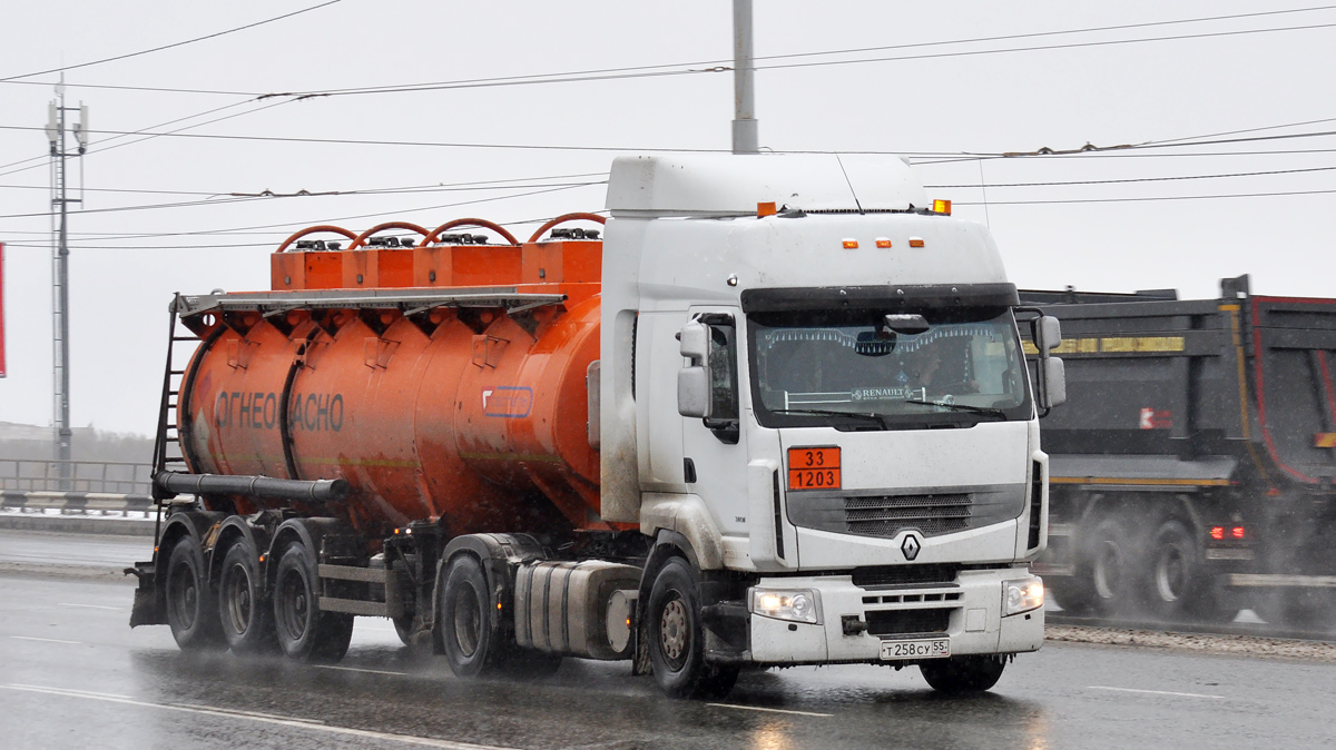 Омская область, № Т 258 СУ 55 — Renault Premium ('2006) [X9P]