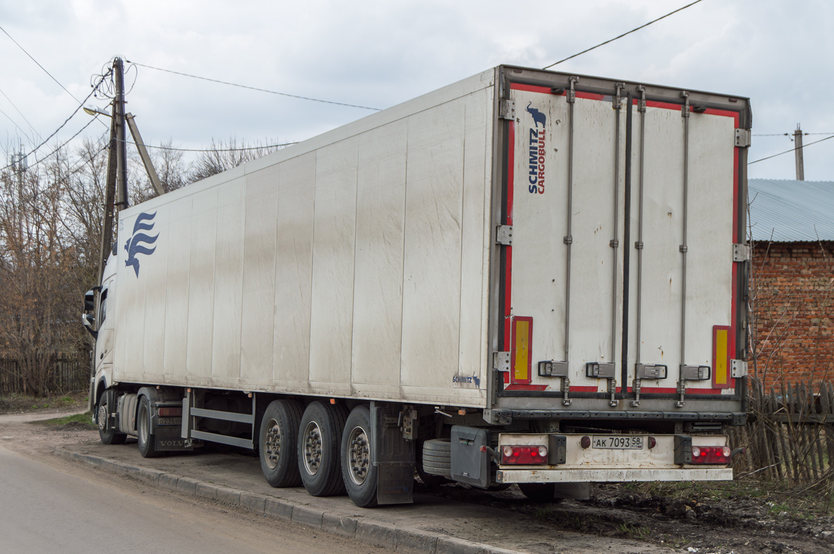 Пензенская область, № АК 7093 58 — Schmitz Cargobull S.KO (SCB*S3B) общ.мод