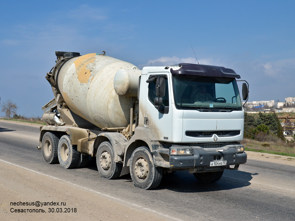 Севастополь, № А 104 НЕ 92 — Renault Kerax