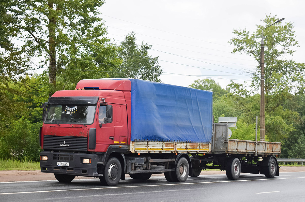 Новгородская область, № Е 391 ОА 53 — МАЗ-5340A5