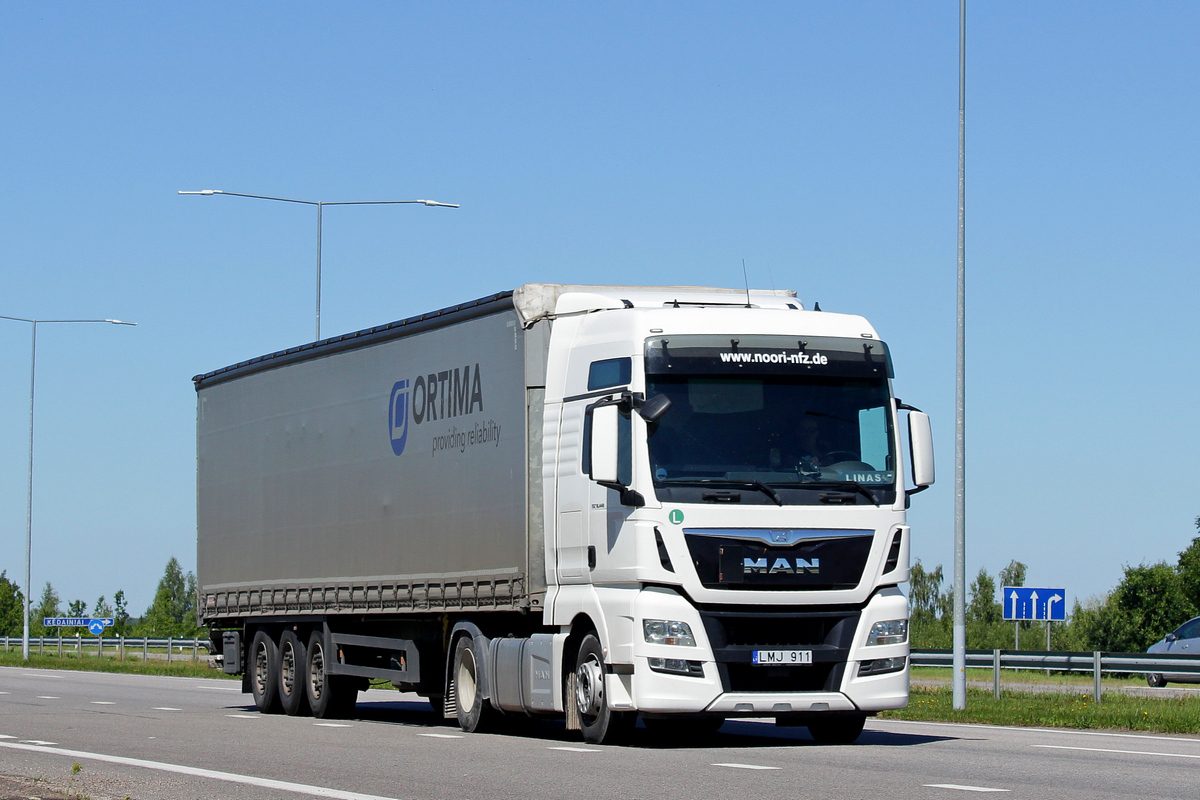 Литва, № LMJ 911 — MAN TGX ('2012) 18.440