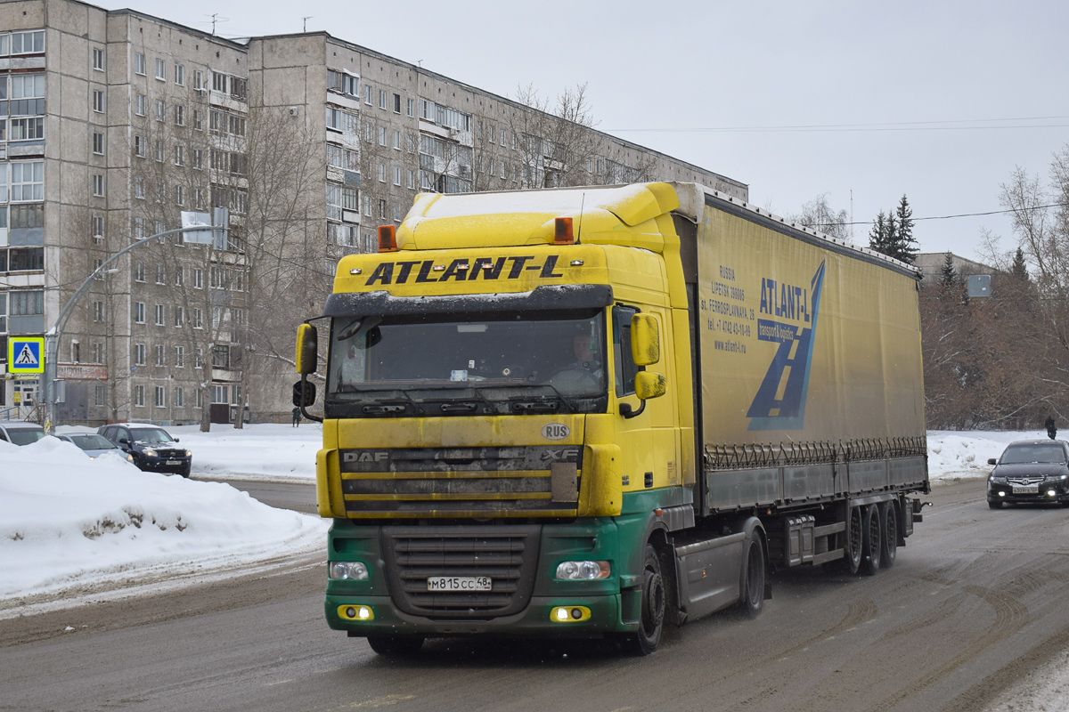 Липецкая область, № М 815 СС 48 — DAF XF105 FT