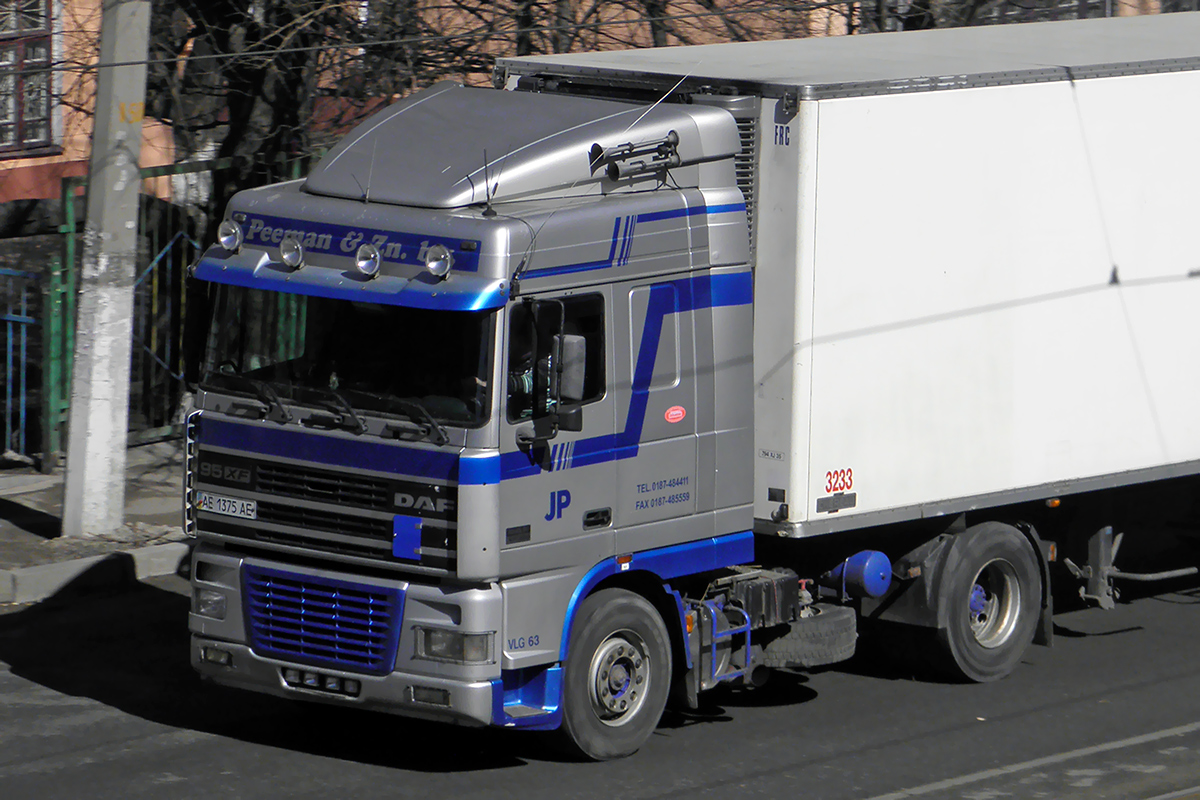 Днепропетровская область, № АЕ 1375 АЕ — DAF 95XF FT