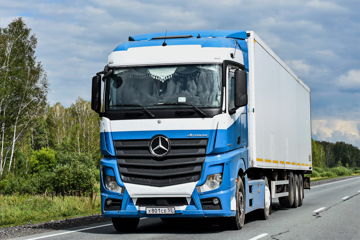 Омская область, № Х 801 СЕ 55 — Mercedes-Benz Actros ('2011) 1845