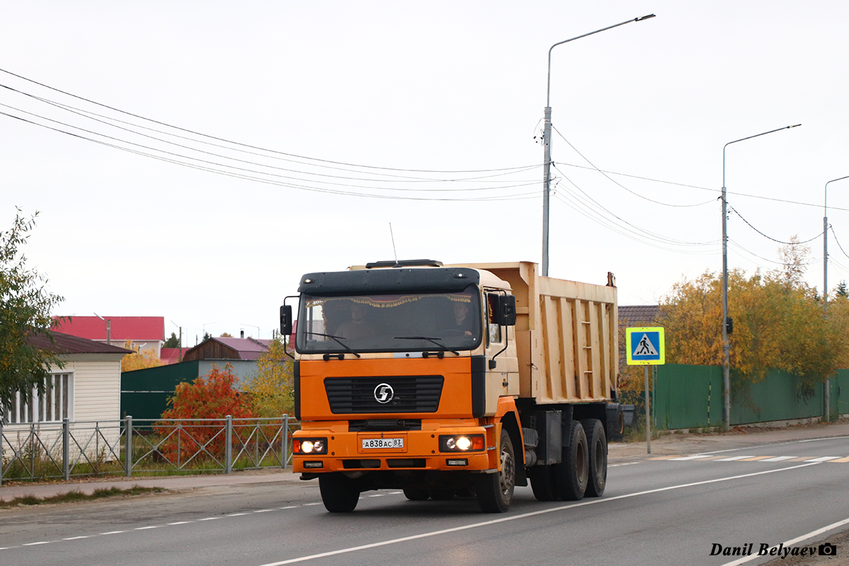 Ненецкий автономный округ, № А 838 АС 83 — Shaanxi Shacman F2000 (общая модель)