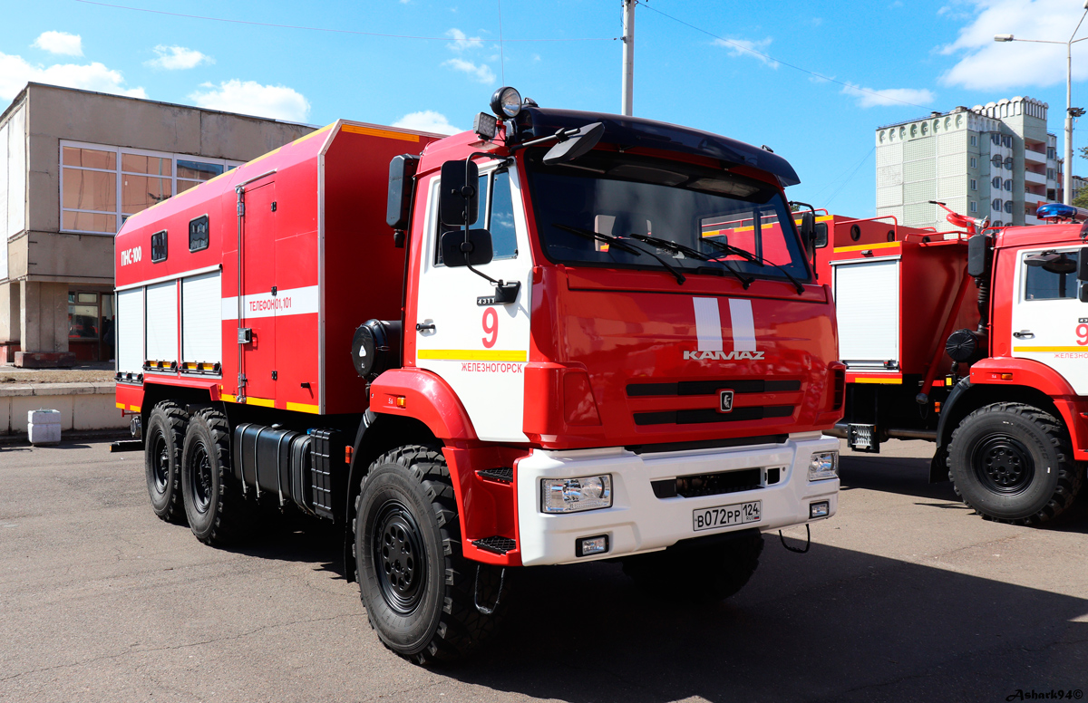 Красноярский край, № В 072 РР 124 — КамАЗ-43118-50; Красноярский край — Выставка пожарной техники в честь 375-летия Пожарной охраны России — 2024