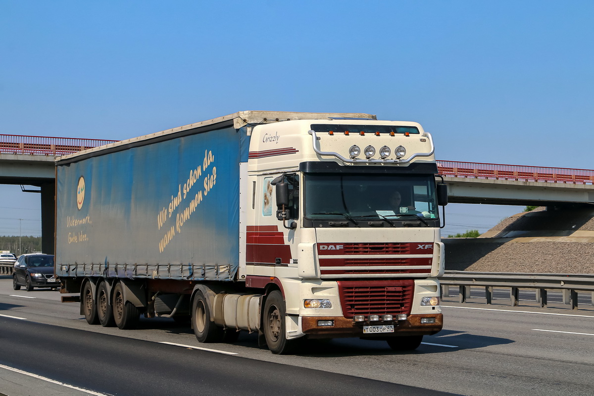 Ленинградская область, № Т 003 ОР 47 — DAF XF95 FT