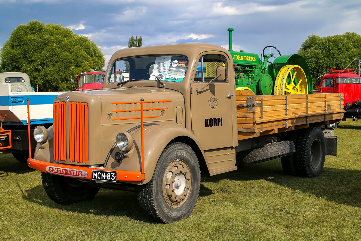 Финляндия, № MCN-83 — Scania-Vabis (общая модель); Финляндия — Спецтехника с нечитаемыми на фото номерами; Финляндия — Power Truck Show 2019