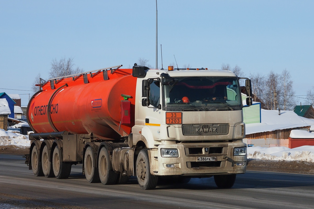 Ханты-Мансийский автоном.округ, № К 386 РК 186 — КамАЗ-65206-T5(68)