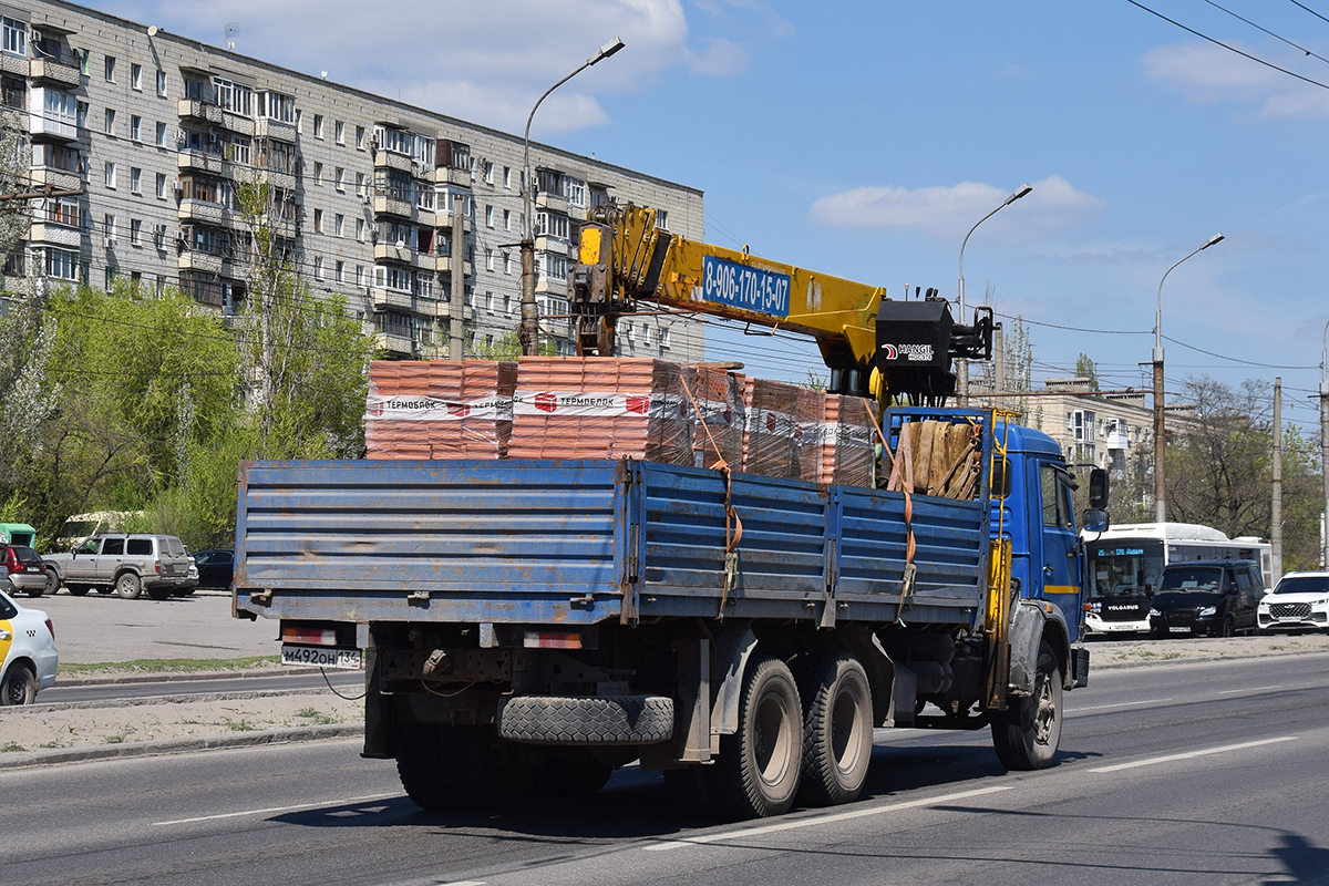 Волгоградская область, № М 492 ОН 134 — КамАЗ-65117 (общая модель)