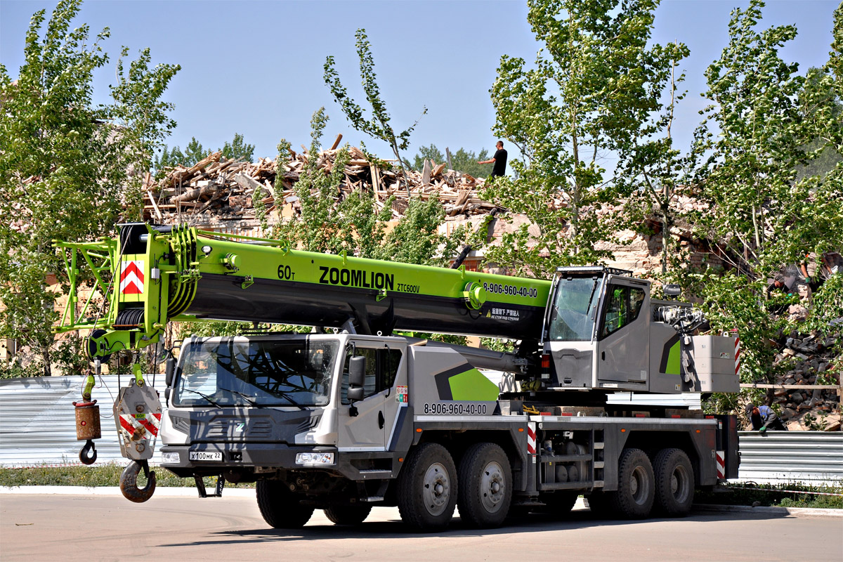 Алтайский край, № Х 100 МК 22 — Zoomlion ZLJ5440JQZV (ZTC600V)