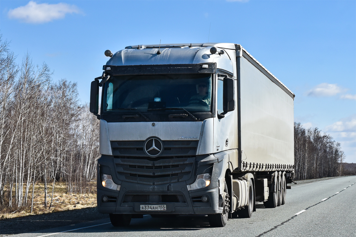 Омская область, № А 374 АН 155 — Mercedes-Benz Actros ('2022) [LRD]