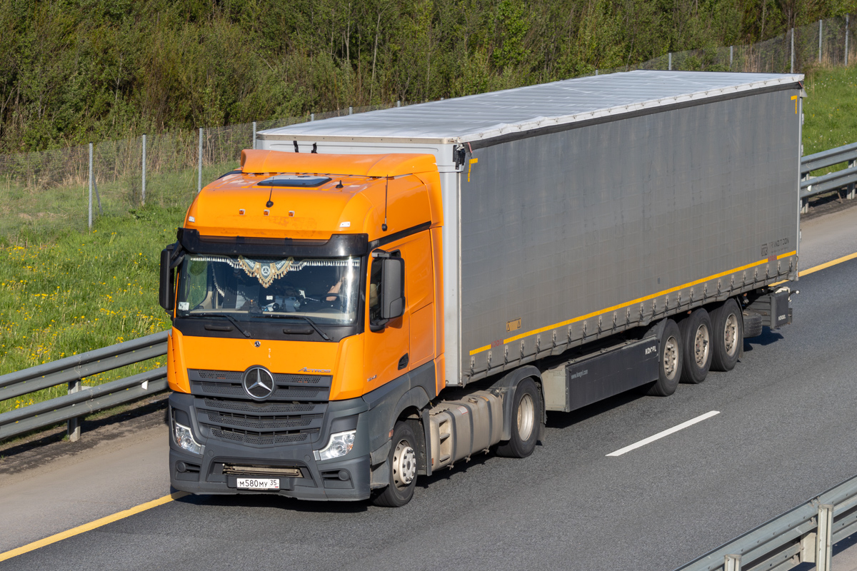 Вологодская область, № М 580 МУ 35 — Mercedes-Benz Actros '18 1845 [Z9M]