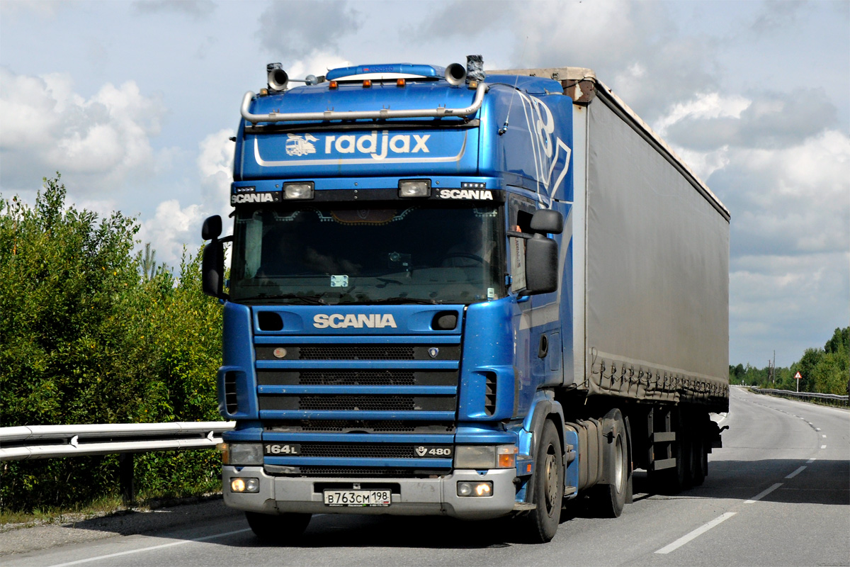 Санкт-Петербург, № В 763 СМ 198 — Scania ('1996) R164L