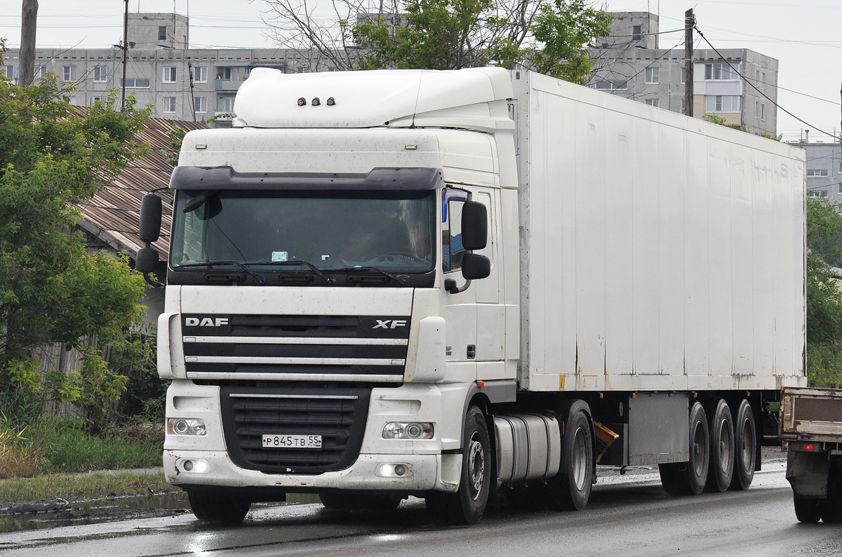 Омская область, № Р 845 ТВ 55 — DAF XF105 FT