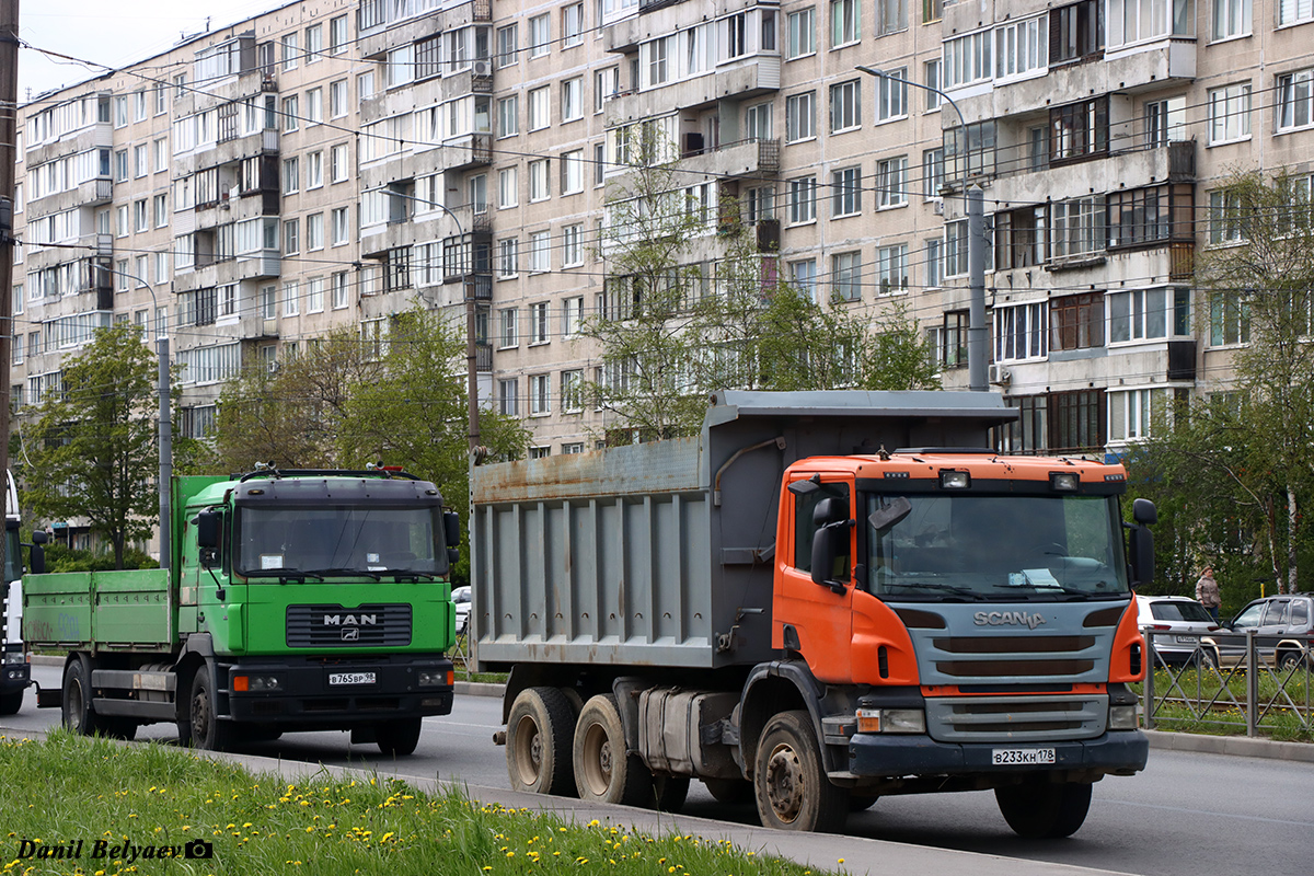 Санкт-Петербург, № В 765 ВР 98 — MAN F2000 19.xxx (общая); Санкт-Петербург, № В 233 КН 178 — Scania ('2011) P380