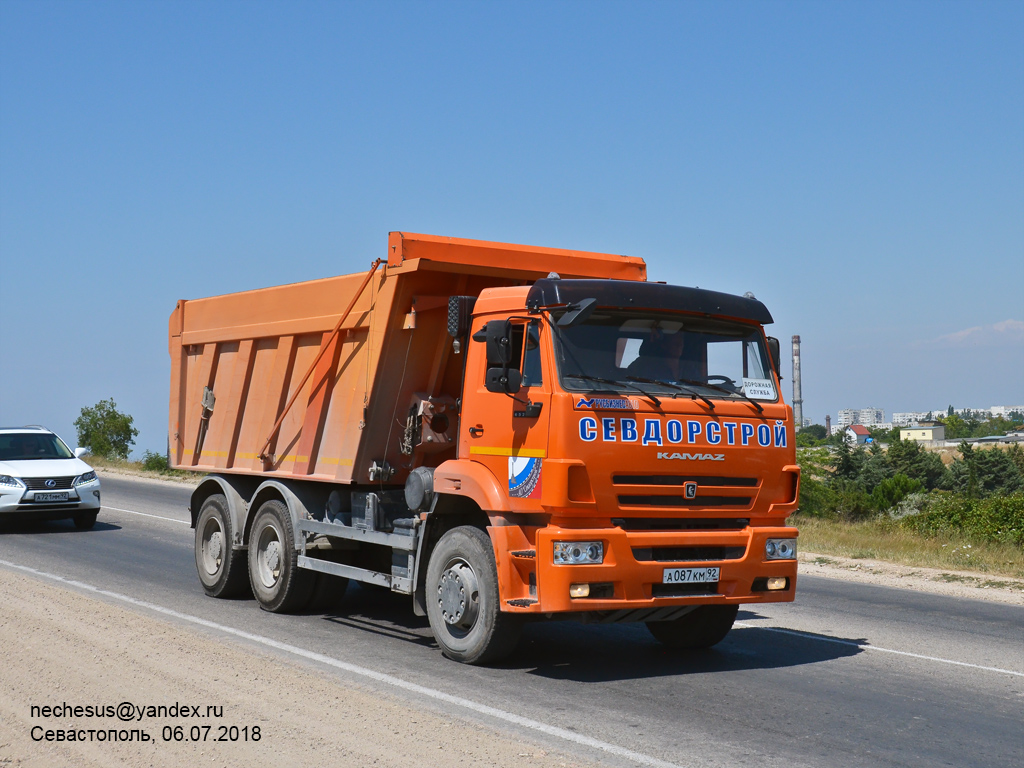 Севастополь, № А 087 КМ 92 — КамАЗ-6520-43