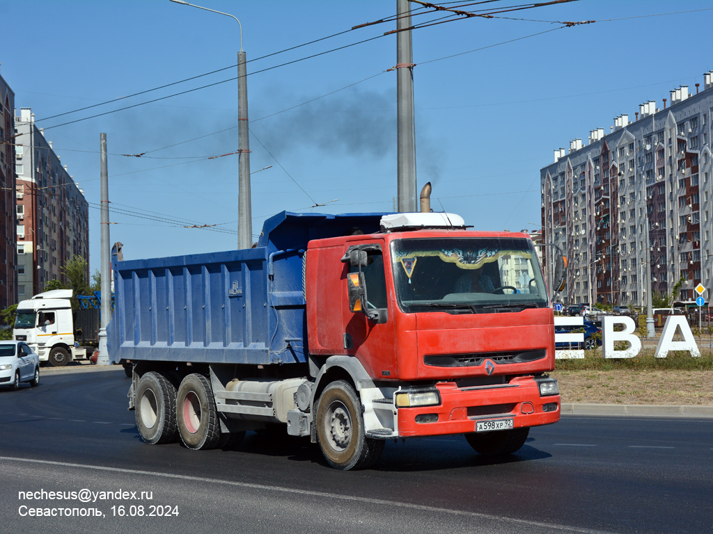 Севастополь, № А 598 ХР 92 — Renault Premium ('1996)