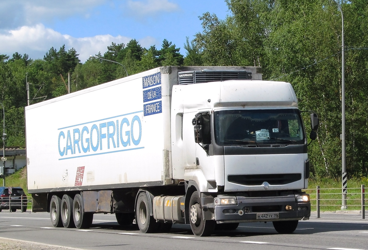 Тульская область, № К 442 УК 36 — Renault Premium ('1996)