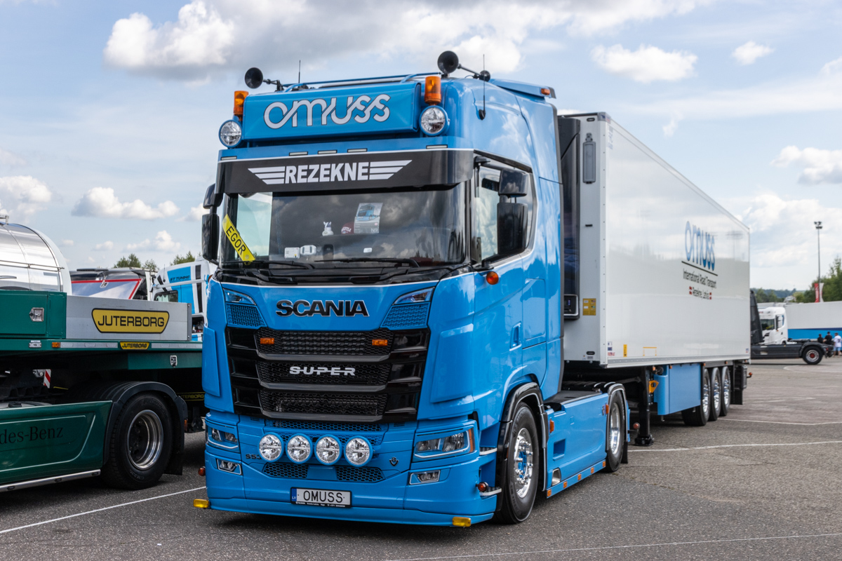 Латвия, № OMUSS — Scania ('2016) S-Series (общ. м); Московская область — Фестиваль TruckDay 2025