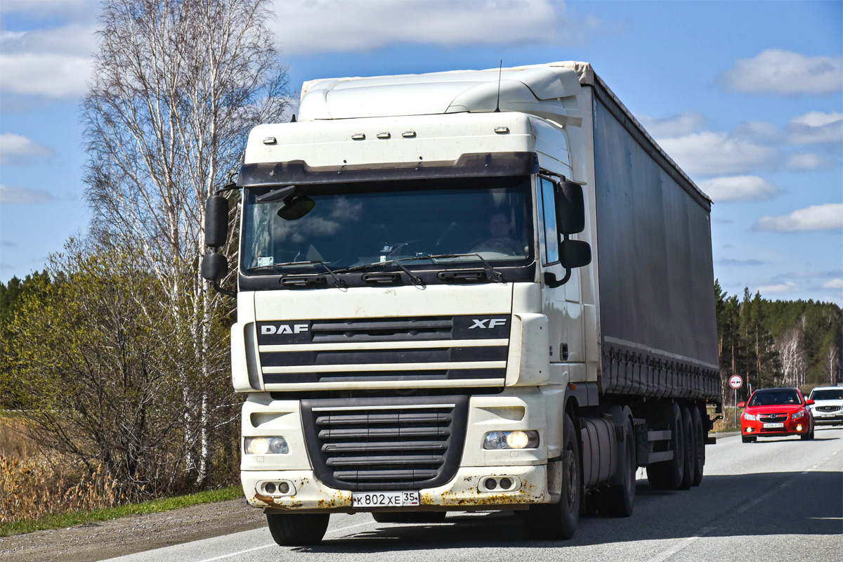 Вологодская область, № К 802 ХЕ 35 — DAF XF105 FT