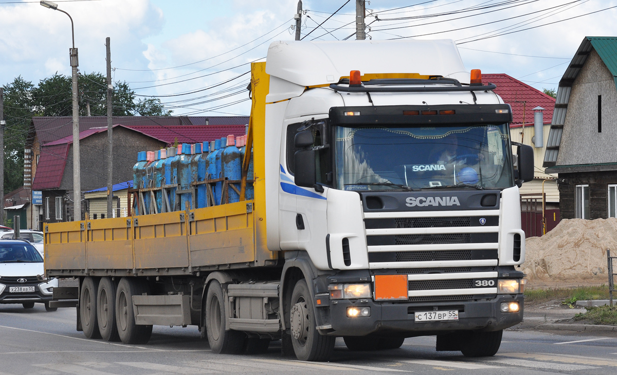 Омская область, № С 137 ВР 55 — Scania ('1996) R114G
