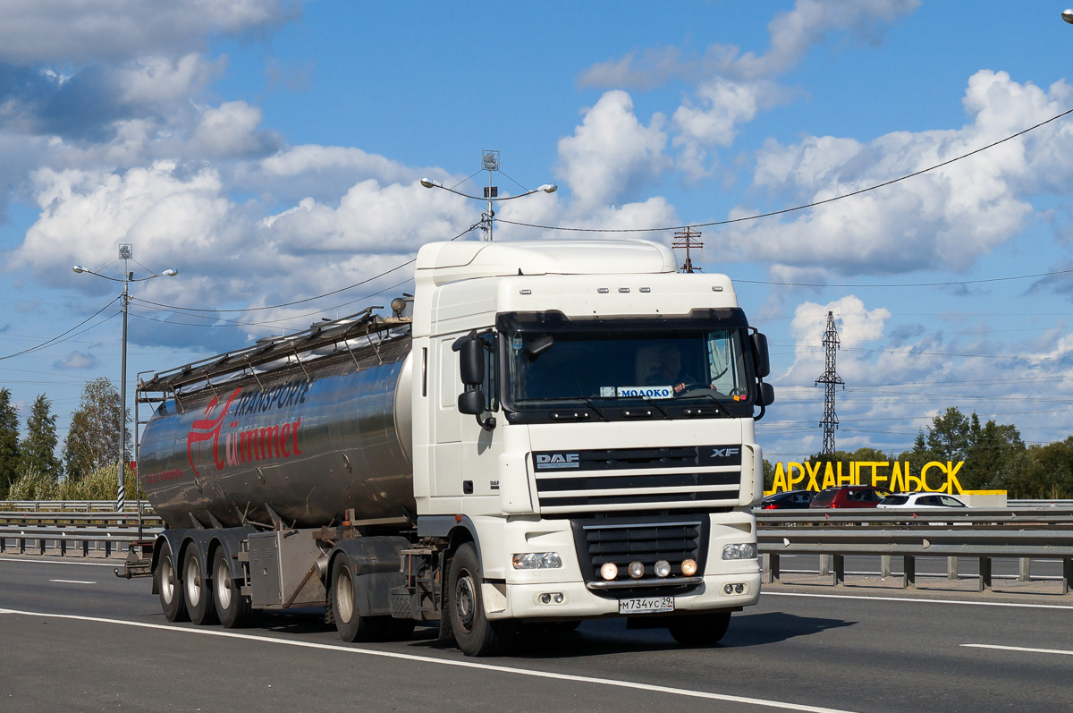 Архангельская область, № М 734 УС 29 — DAF XF105 FT