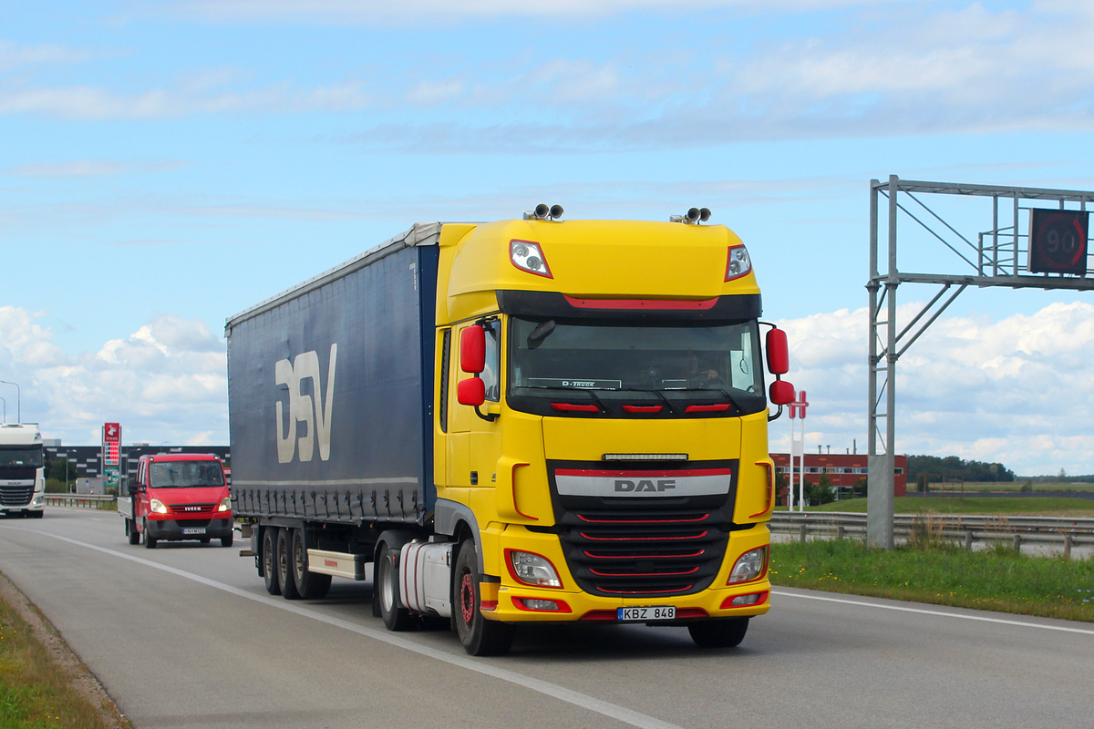 Литва, № KBZ 848 — DAF XF Euro6 FT