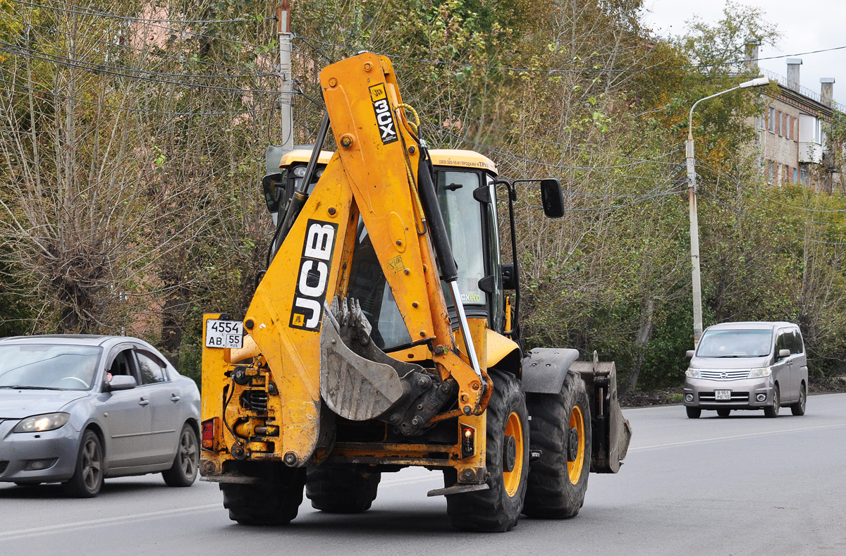 Омская область, № 4554 АВ 55 — JCB 3CX