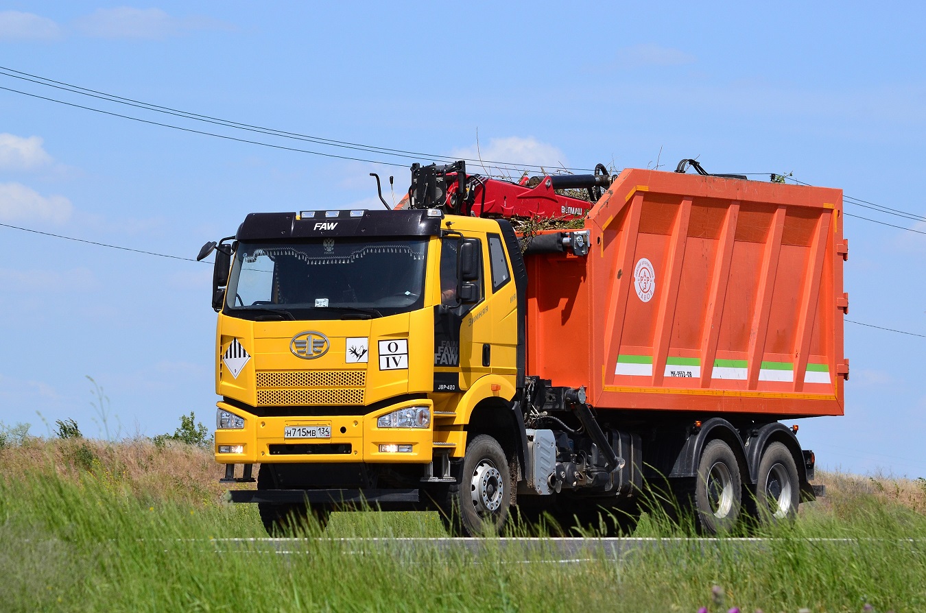 Волгоградская область, № Н 715 МВ 134 — FAW J6 CA3250