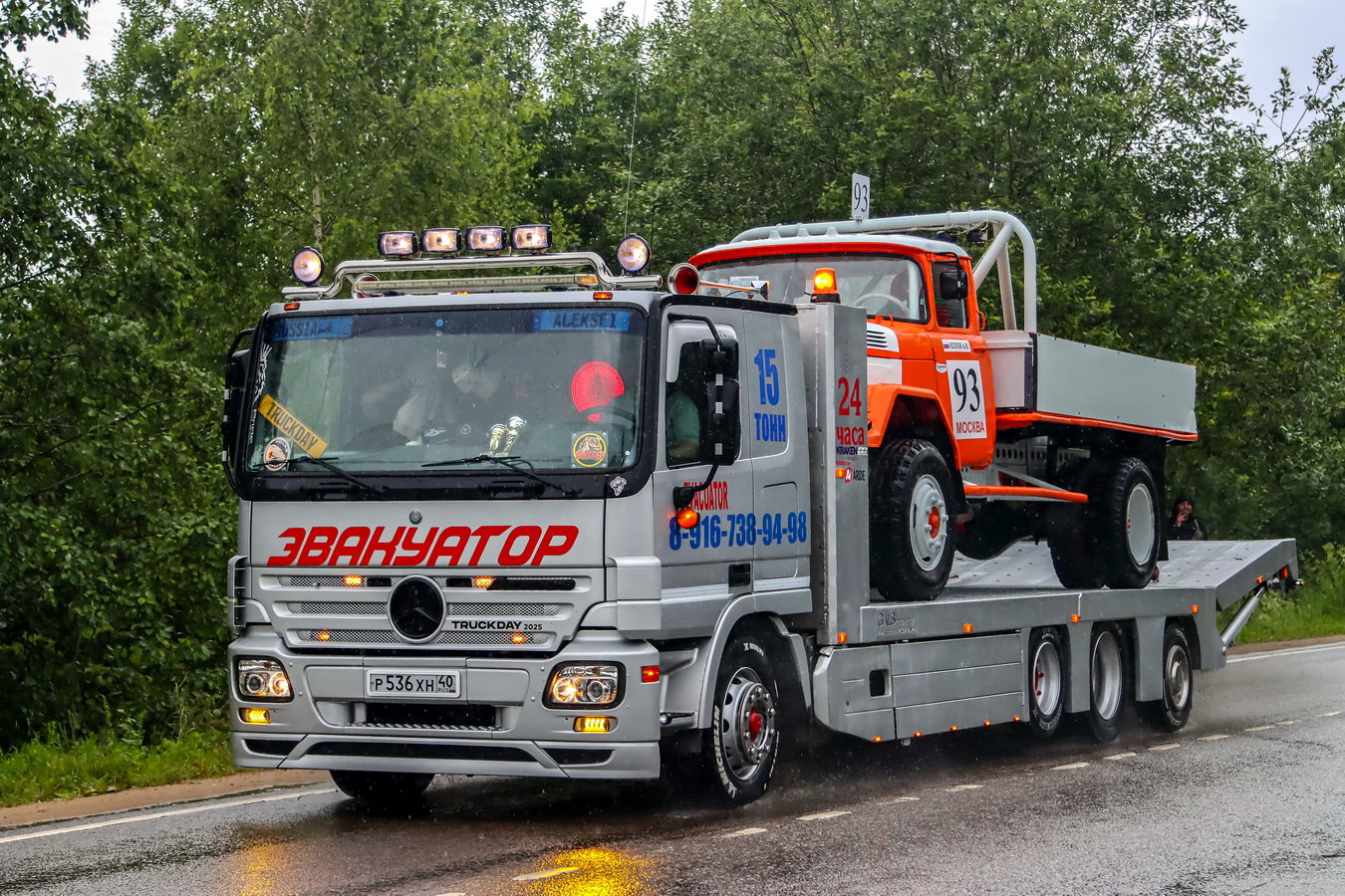 Калужская область, № Р 536 ХН 40 — Mercedes-Benz Actros ('2003) 1836; Московская область — Фестиваль TruckDay 2025