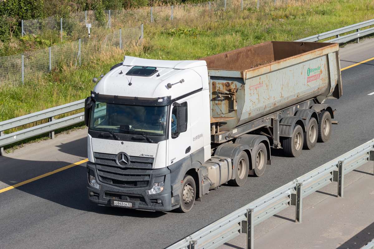 Брянская область, № О 843 ОА 32 — Mercedes-Benz Actros ('2022) [LRD]