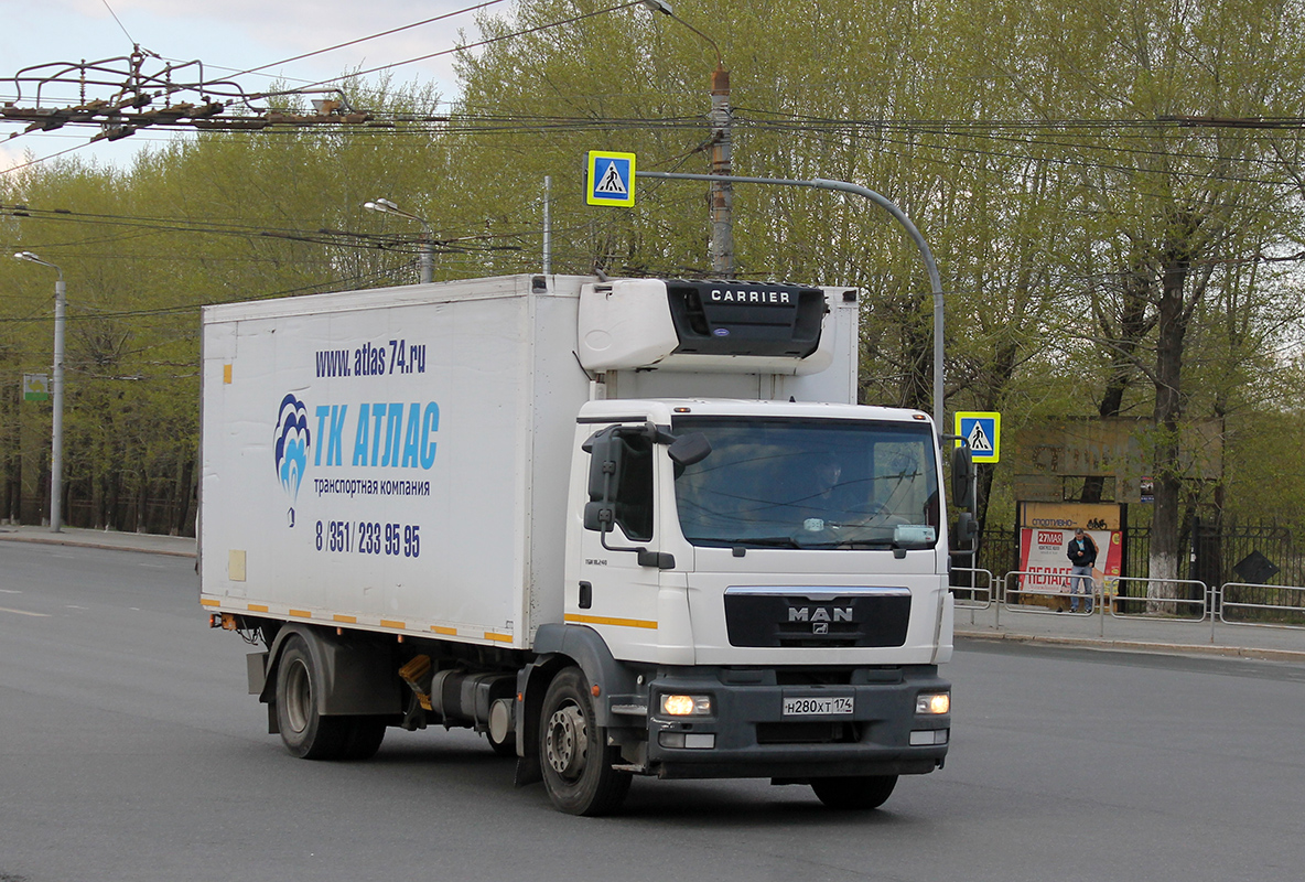 Челябинская область, № Н 280 ХТ 174 — MAN TGM 18.240